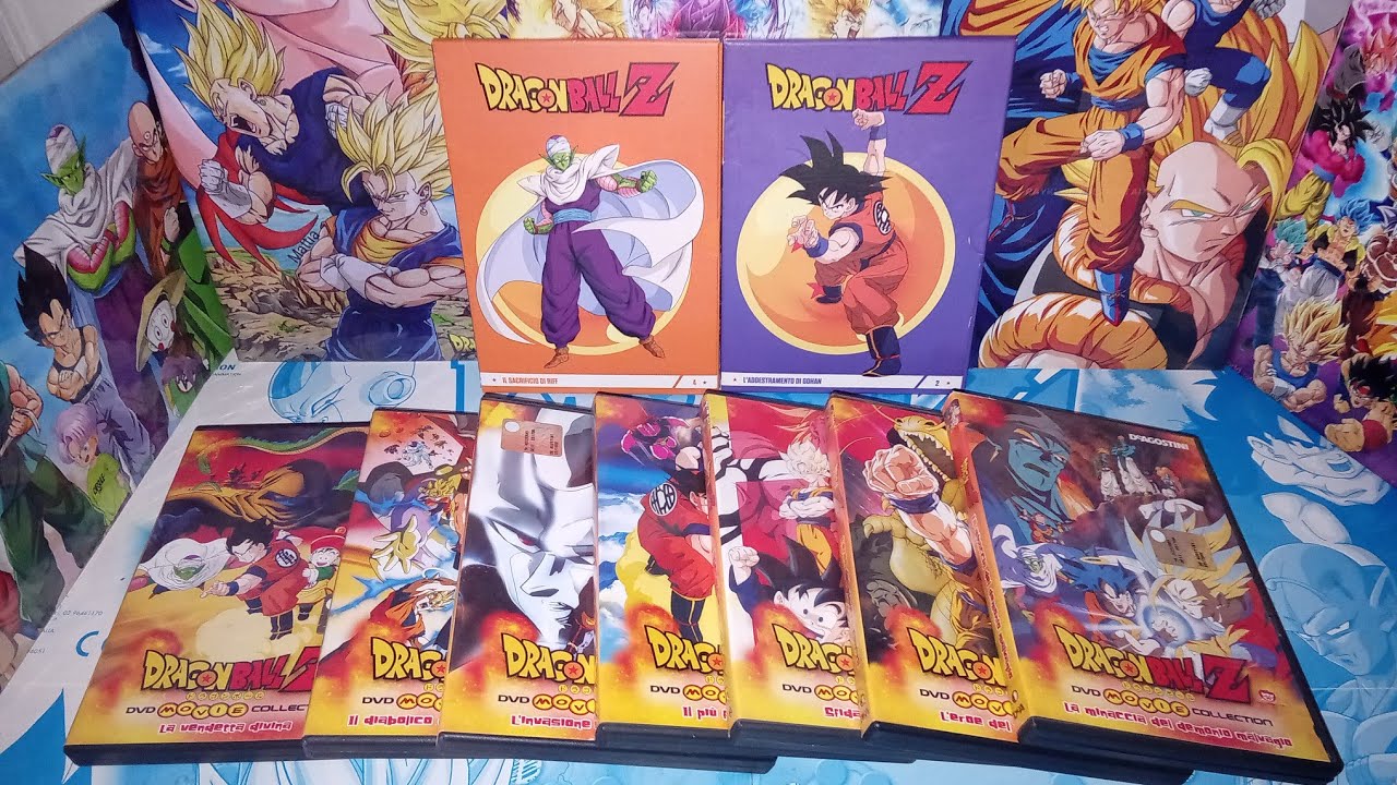 La mia collezione di DVD di film e della serie di Dragonball