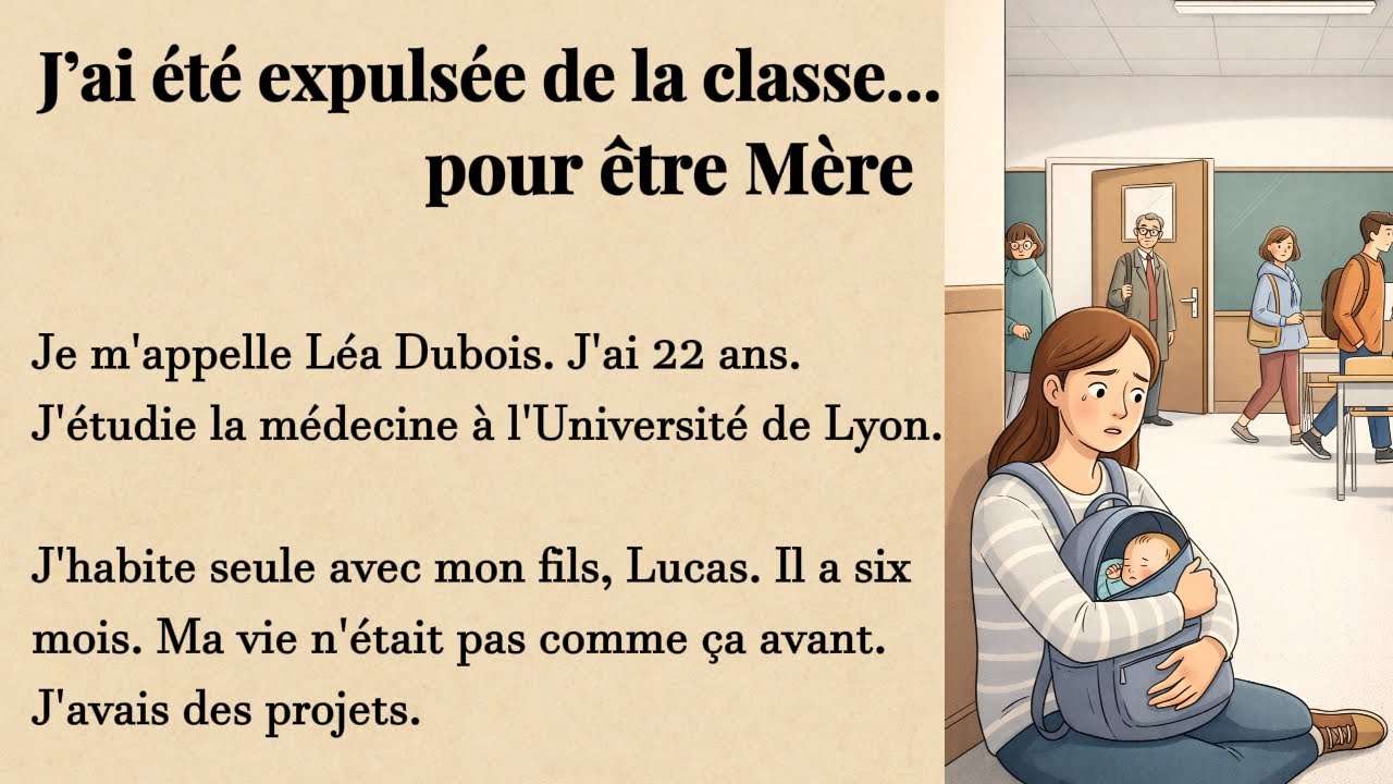 Easy French Story for Beginners | A Mom Expelled from Class
