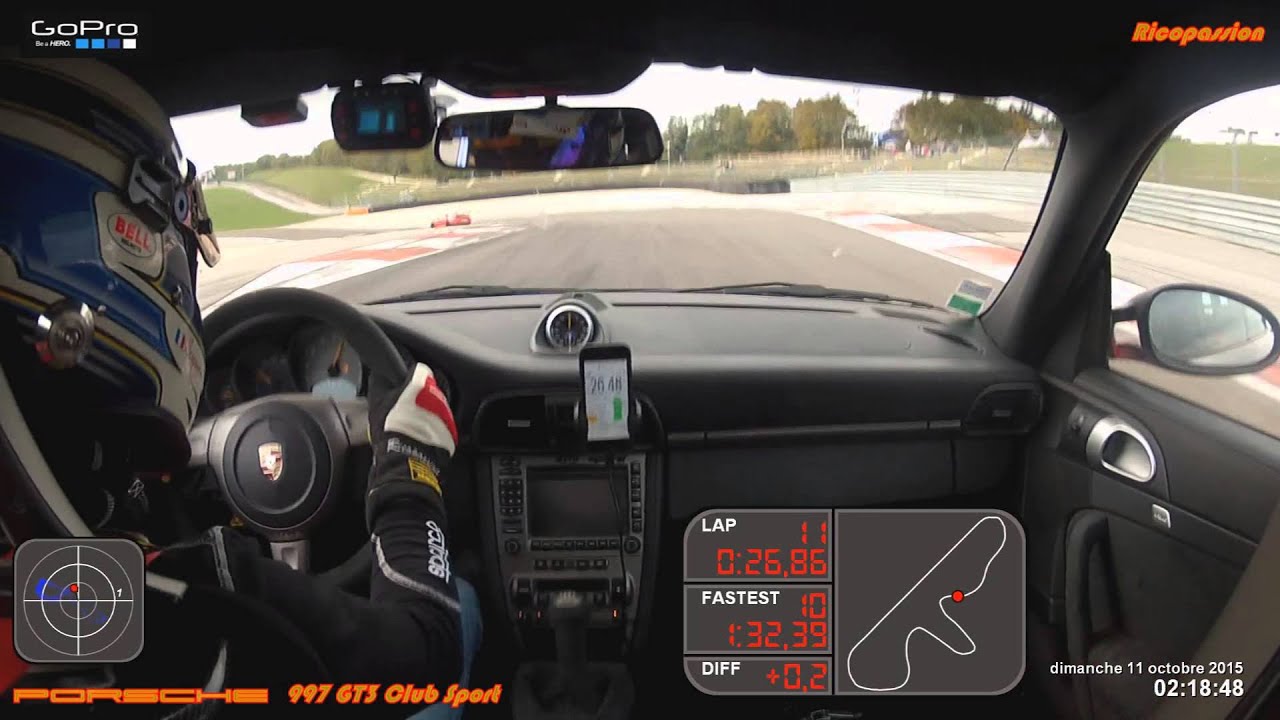 Circuit Dijon Prenois Porsche 997 GT3 CS chrono