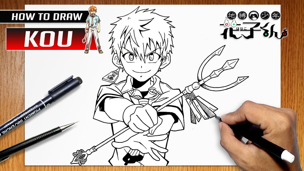 How to draw Kou from Jibaku Shounen Hanako-kun