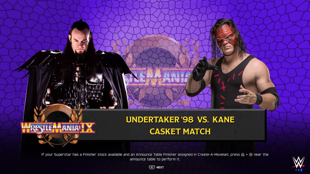 WWE 2K25 Undertaker vs Kane Casket Match 