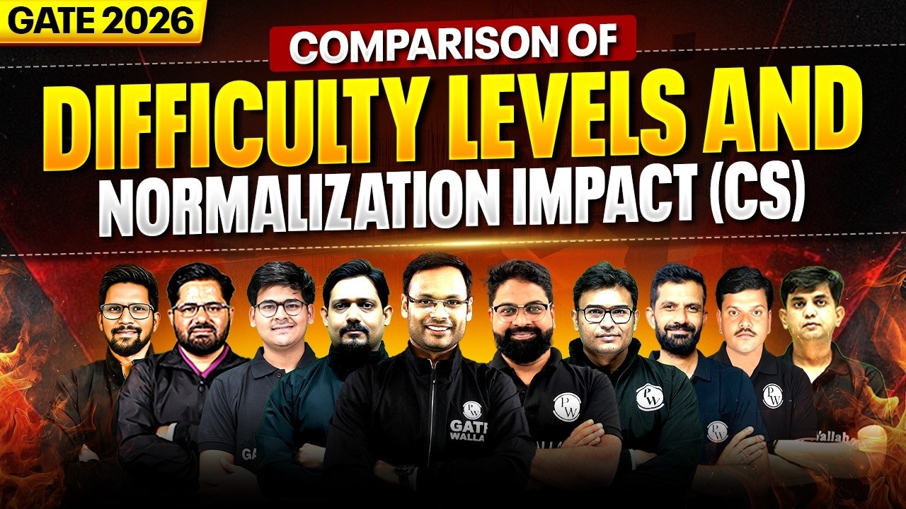 GATE 2026 CS | Difficulty Level Comparison & Normalization Impact Explained