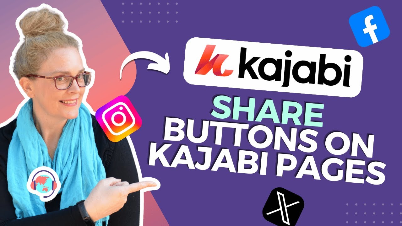 How to Add Social Share Buttons on Kajabi Website + Landing Pages: Quick & Easy Kajabi Tutorial!