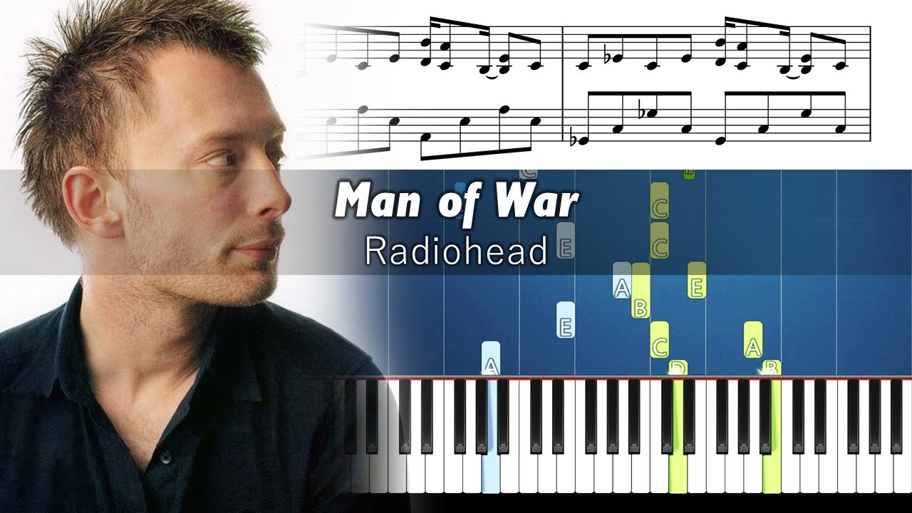 Radiohead - Man of War - Piano Tutorial with Sheet Music