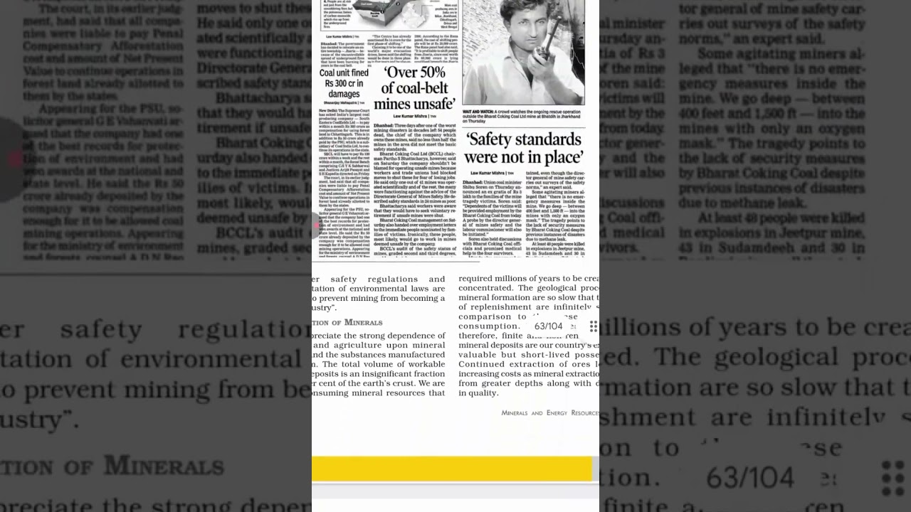 MINERAL AND ENERGY RESOURCES 