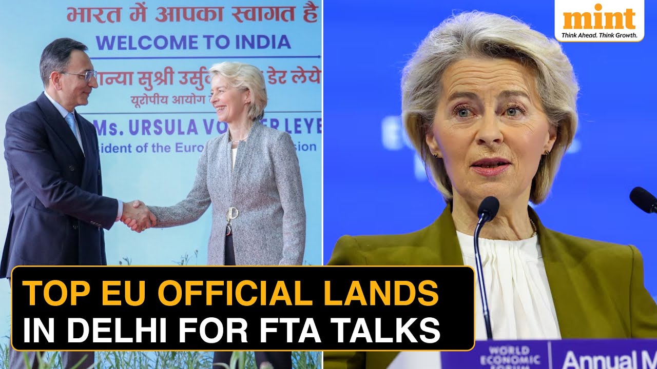 Ursula von der Leyen Lands In Delhi To Ink ‘Mother Of All Deals’ | FTA Talks With India!