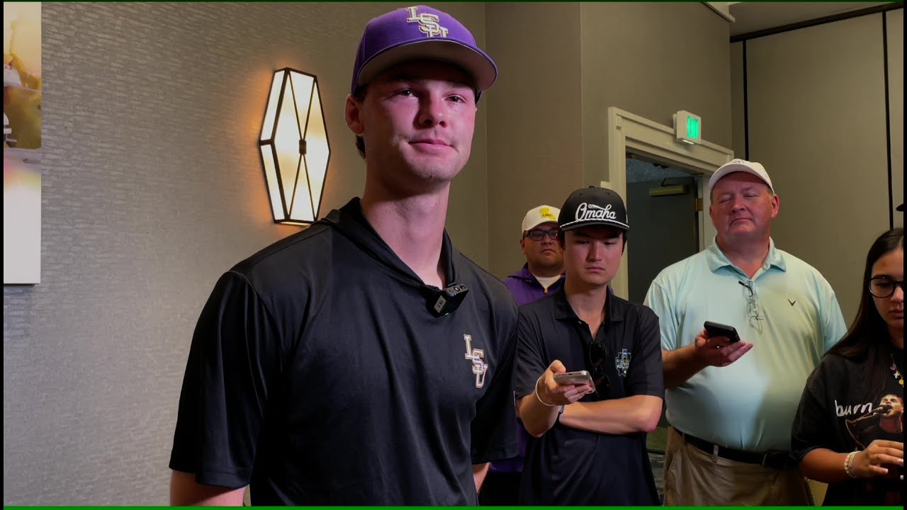 LSU pitcher Kade Anderson interview | Tigers to face Coastal Carolina for CWS Title
