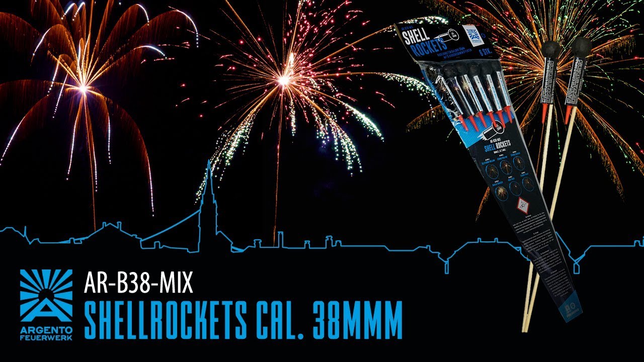 Kugelraketen-Sortiment - "Shellrockets Cal. 38mm" [Batch 2019]