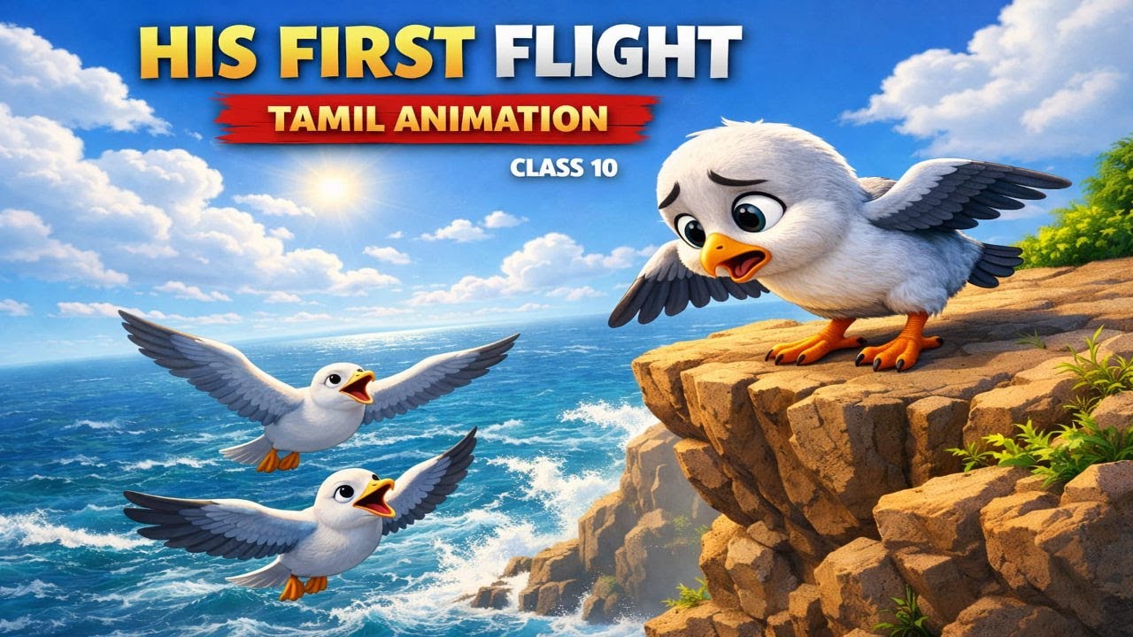 HIS FIRST FLIGHT - Liam O’Flaherty || TAMIL ANIMATION || FULL STORY || State Board ,CBSE and TNPSC