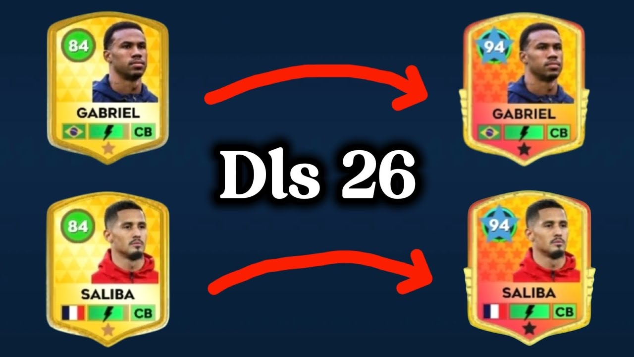 Dls 26 | Gabriel and Saliba full max 📊 #dls #dreamleaguesoccer #gaming #fyp #shorts #dls_specialist