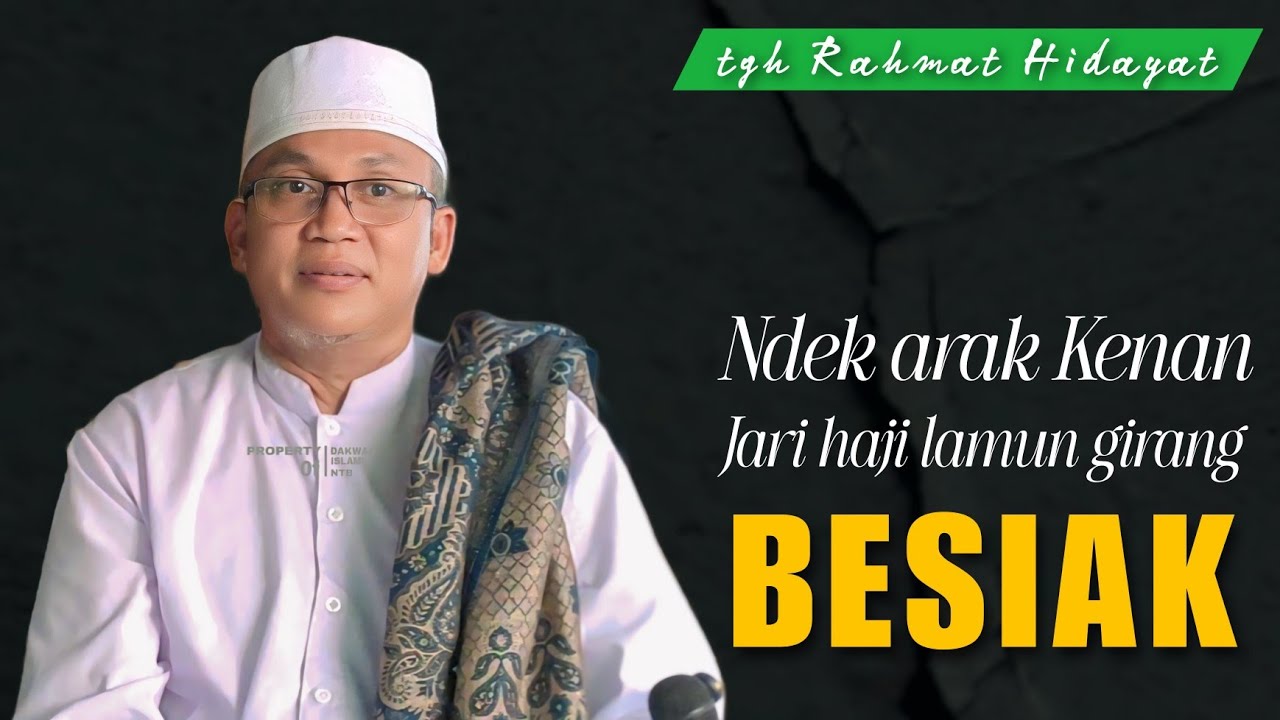Tgh Rahmat Hidayat, Silahkan ambil peringatan pada hati mu sendiri