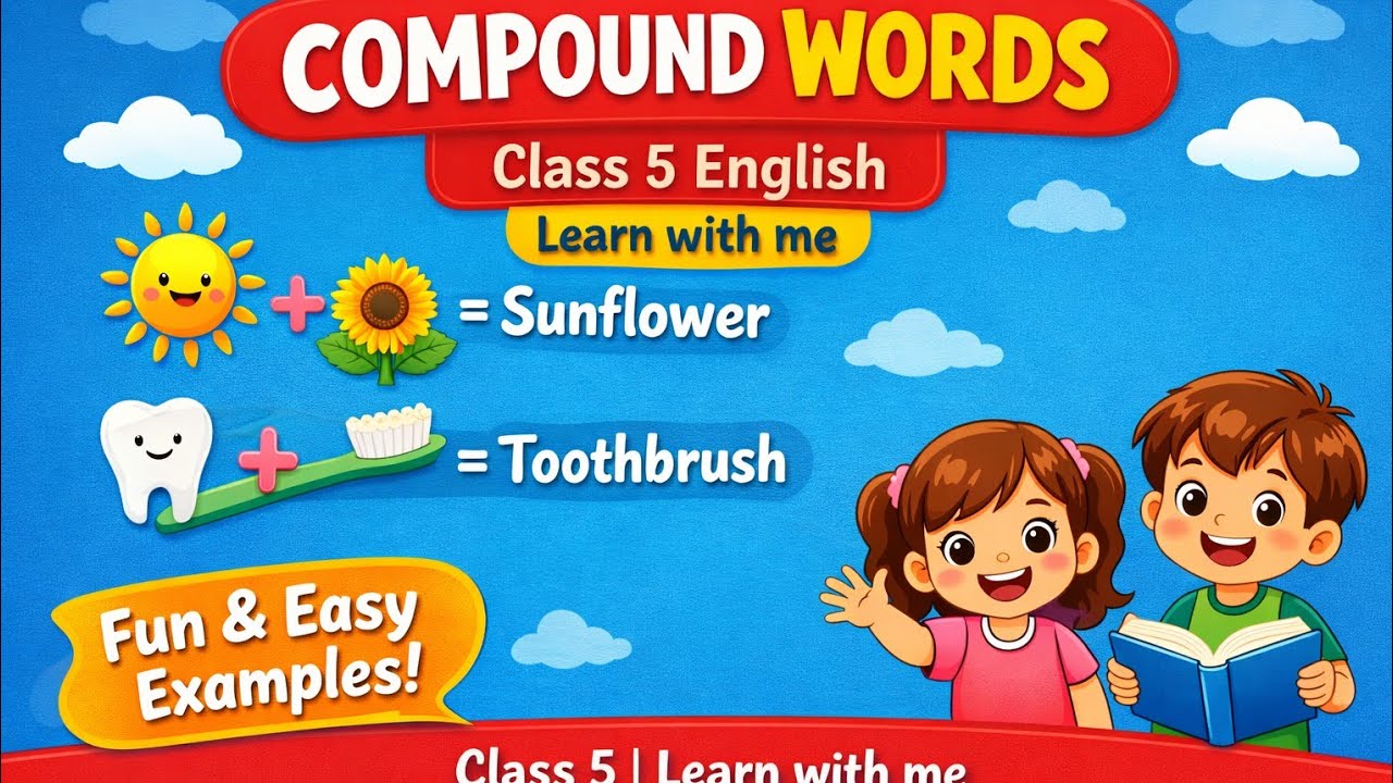 Compound Words in English | Class 5 Grammar | Easy Explanation | Learn with me