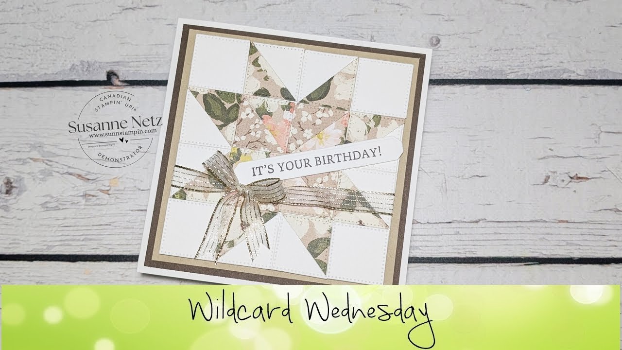 Brushed with Beauty Quilt card featuring Stampin' Up!® Products #stampinup #sunnstampin