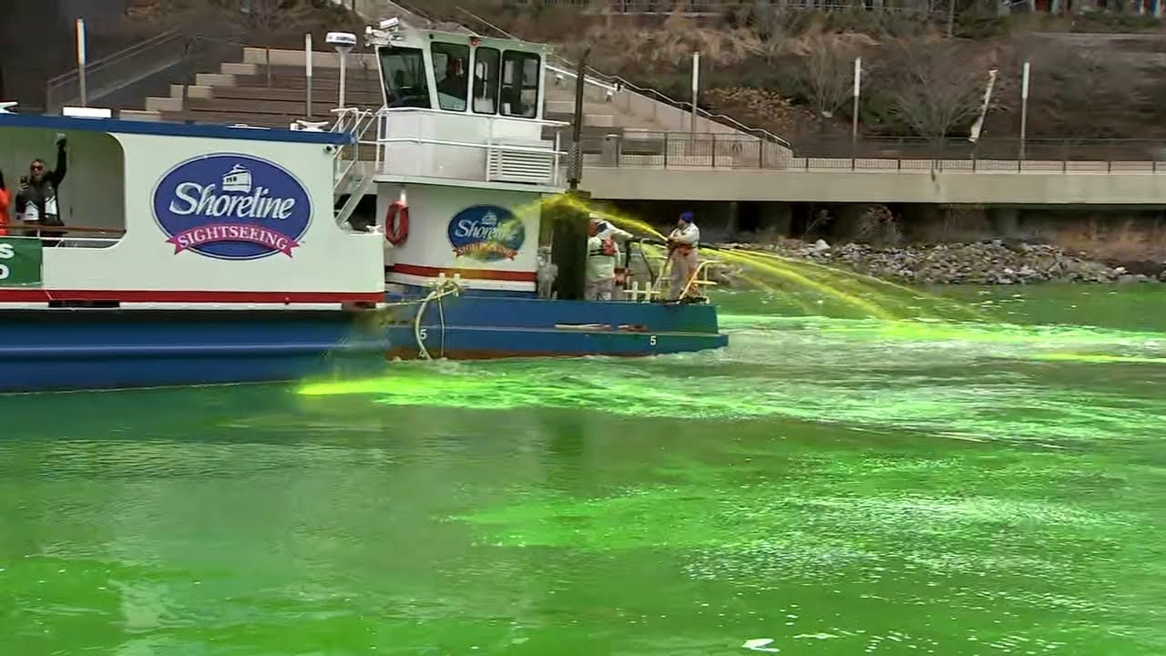 Watch: Chicago River Dyeing 2026 highlights