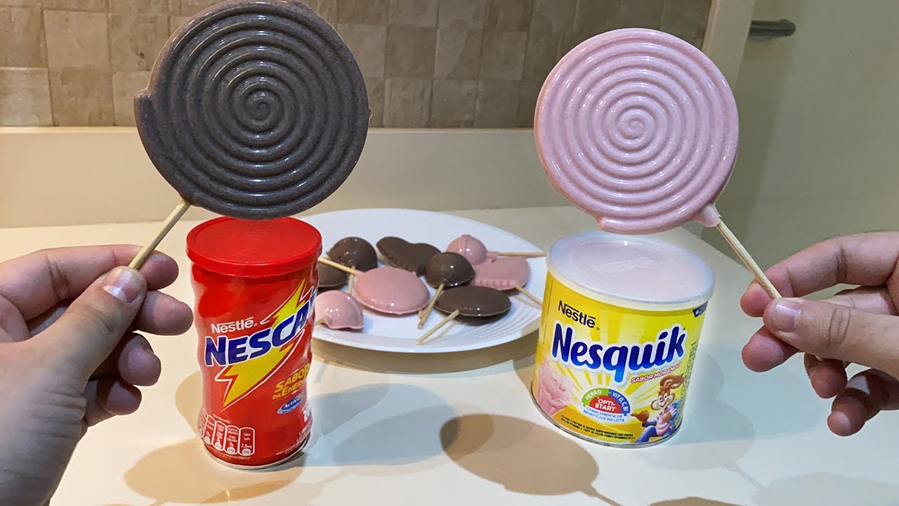 FIZ MUITOS PIRULITOS DE NESCAU E NESQUIK!!! FICOU BOM?