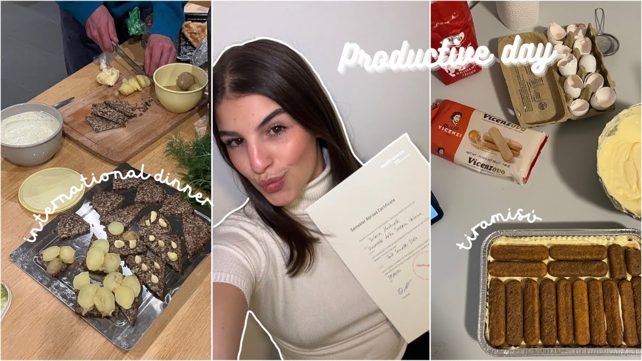 PRODUCTIVE DAY: prepariamo la valigia, International dinner, Tiramisù & more | Valeria Martinelli