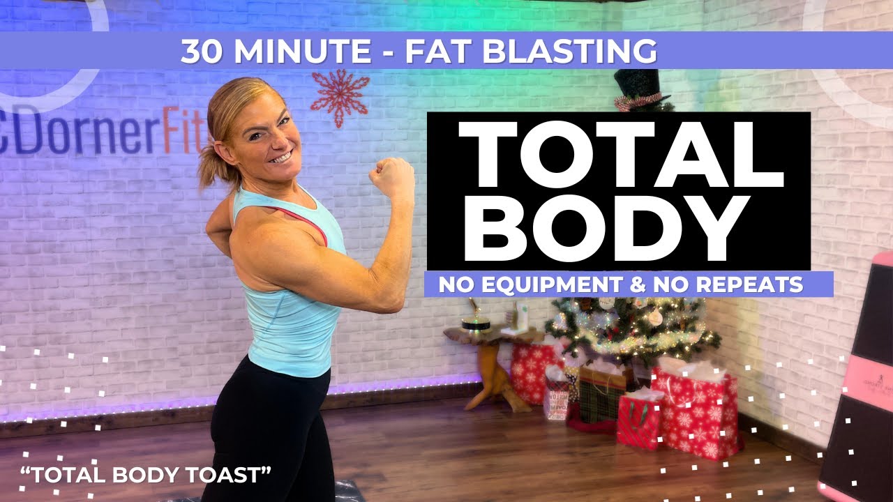 30 Min At Home Total Body Workout - No equipment - No Repeats