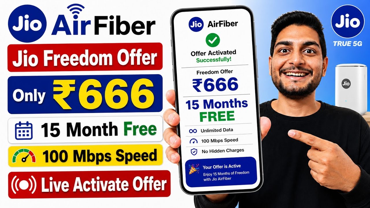Jio AirFiber Freedom Offer | How To Claim Offer & Activate ₹666 With 15 Months 