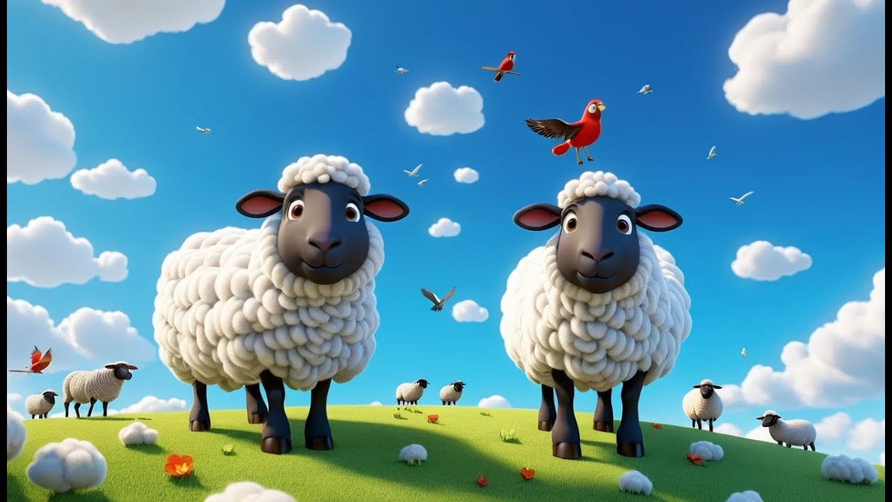 White Sheep, Fluffy and Fat | Gentle Farm Rhyme for Kids | Soft & Sweet Animal Song