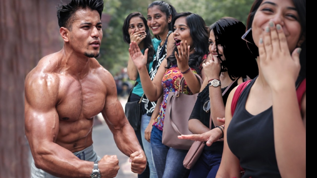 Fitness Freak Goes Shirtless | Girls Reaction, Public Reaction