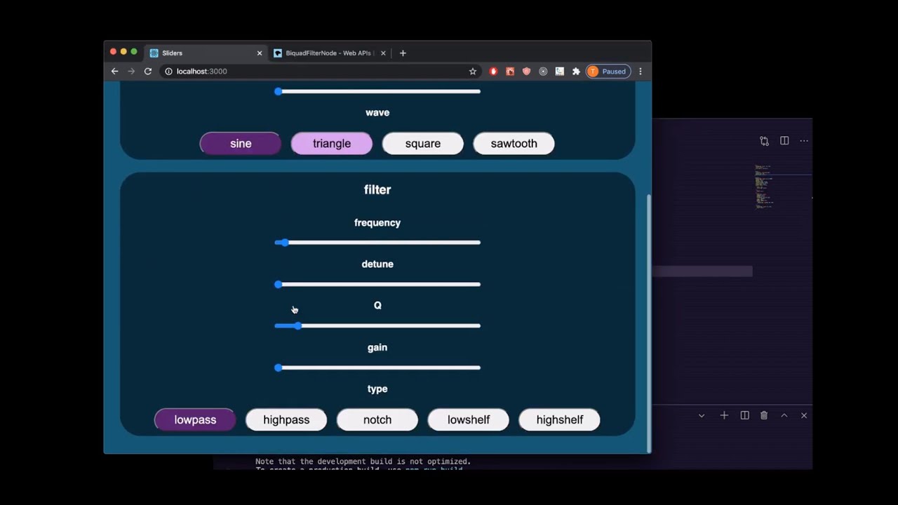 Web Audio API and React Part 5: Oscillator Types