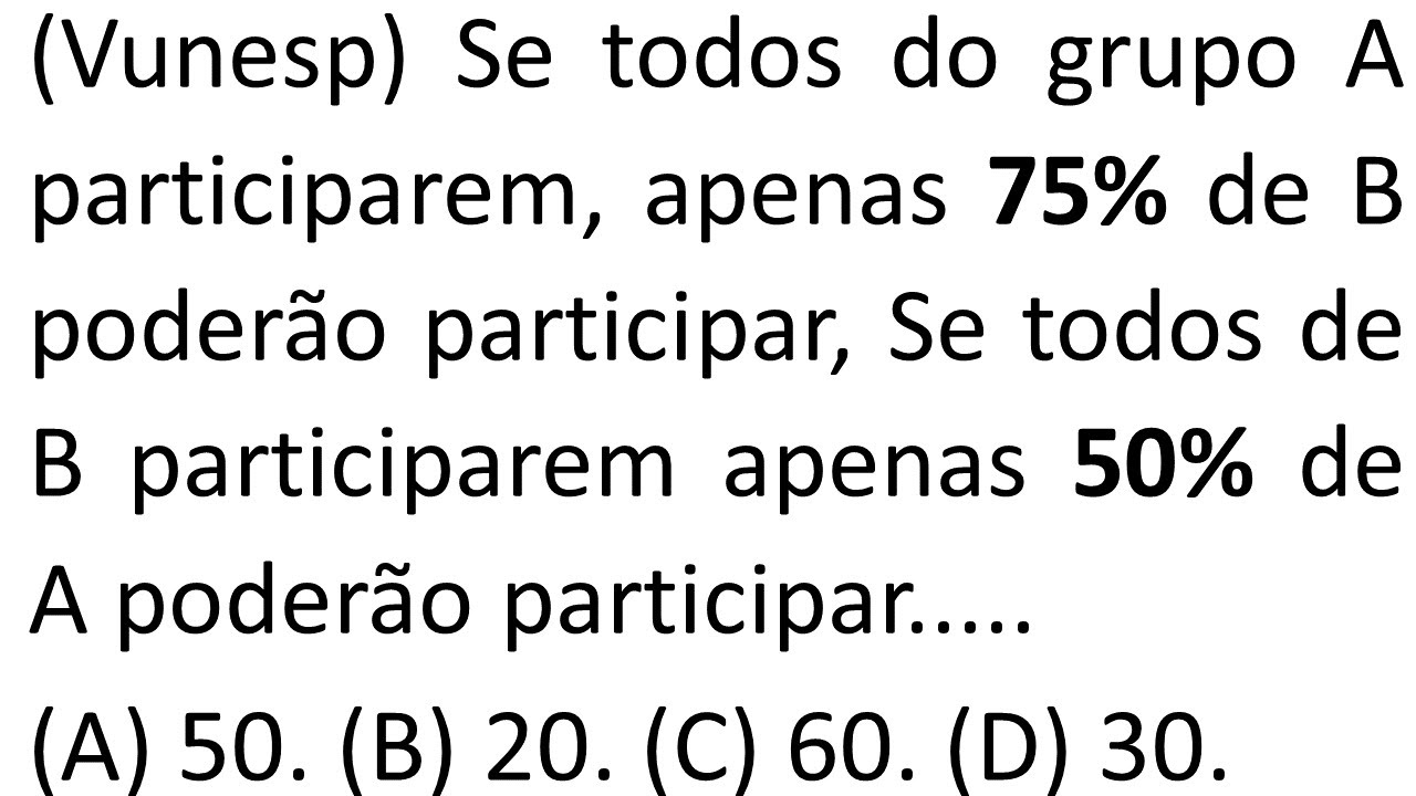 ÓTIMA EQUAÇÃO COM PORCENTAGEM DA BANCA VUNESP - CONCURSO PÚBLICO PM-SP 2022