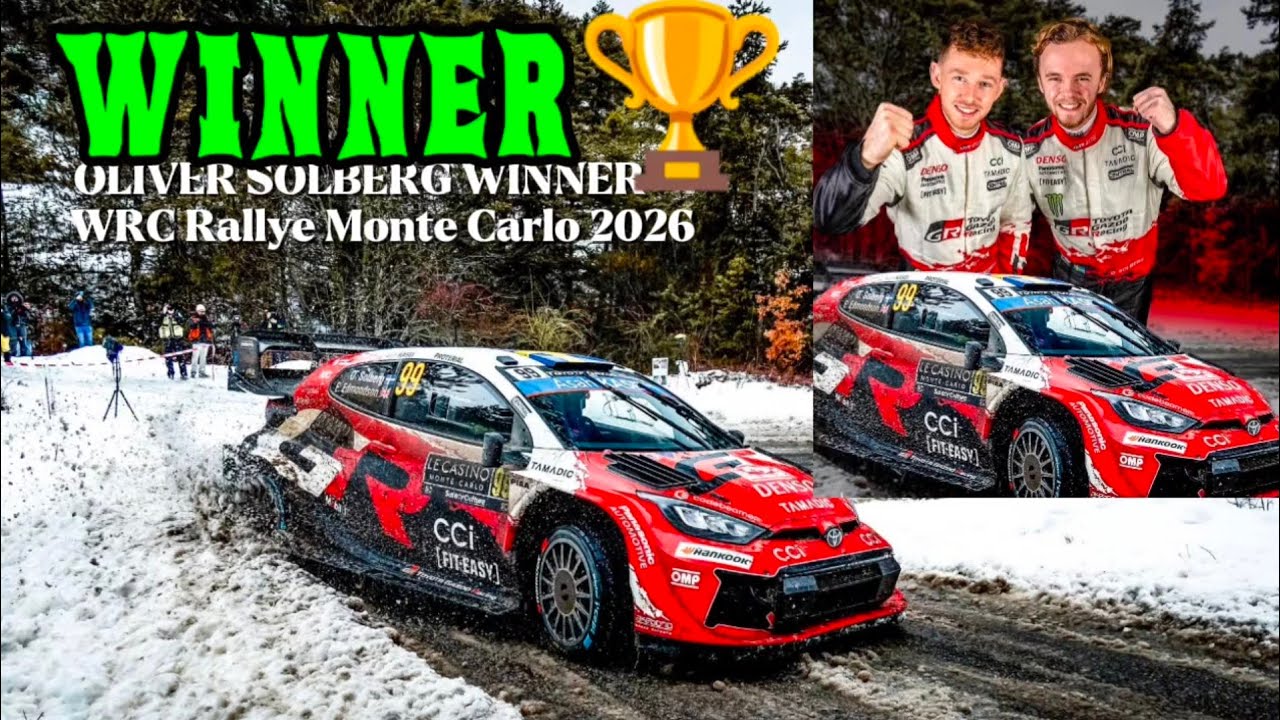 OLIVER SOLBERG WINNER🏆 | WRC Rallye Monte Carlo 2026