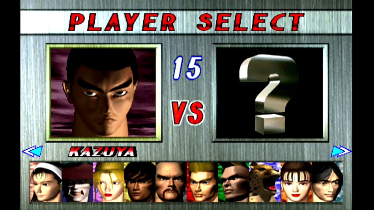 PS1 Tekken 2 Arcade Mode Kazuya Mishima