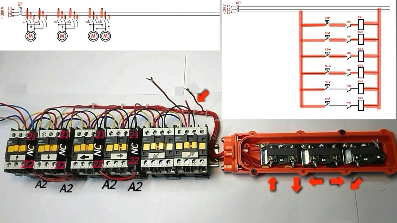 Электрическая схема Кран Балки .electrical circuit crane beam .