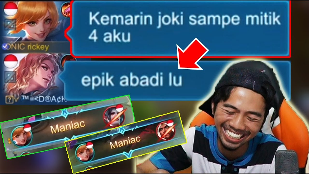 NYAMAR JADI BOCAH BARU SELESAI JOKI MYTHIC, LANGSUNG MANIAC 2X WKWKWKKK