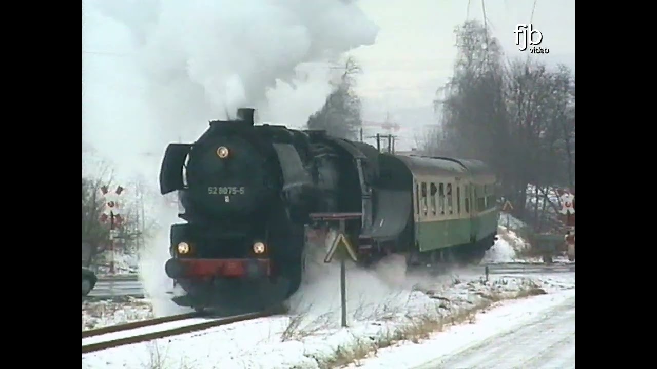 Winterreise mit Dampflok 52 8075-5  Rodelblitz 1999