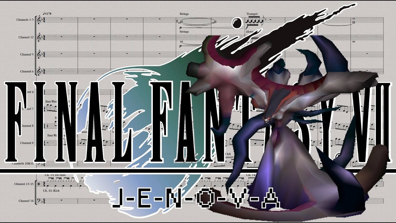 J-E-N-O-V-A - Final Fantasy VII (1997, PlayStation) OST - Boss Battle Sheet Music Transcription