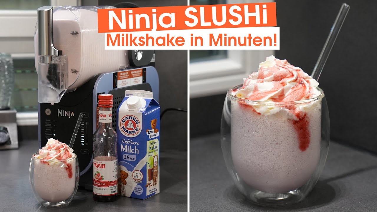 Ninja SLUSHi Rezept: Erdbeer Milkshake mit nur zwei Zutaten 🍓🥛 // DEUTSCH