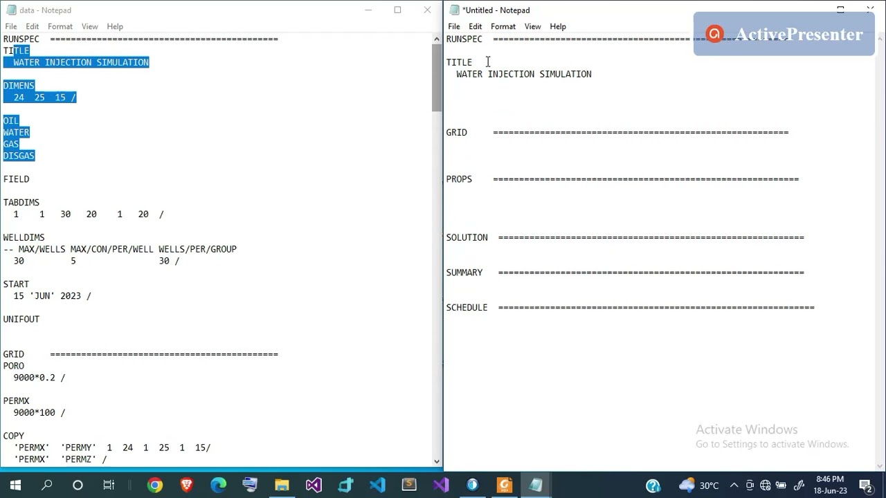 Schlumberger Eclipse Water Injection tutorial