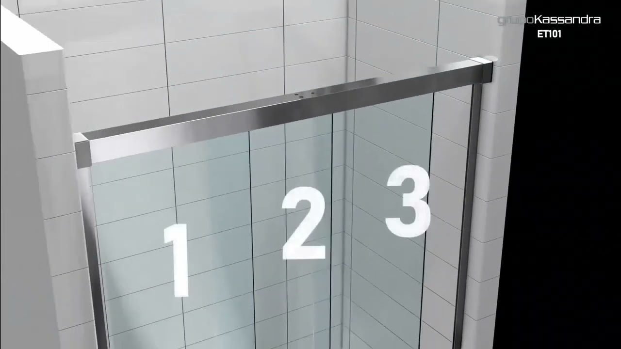 Instalación de Mampara ESTRELLA 3 Puertas correderas de Kassandra