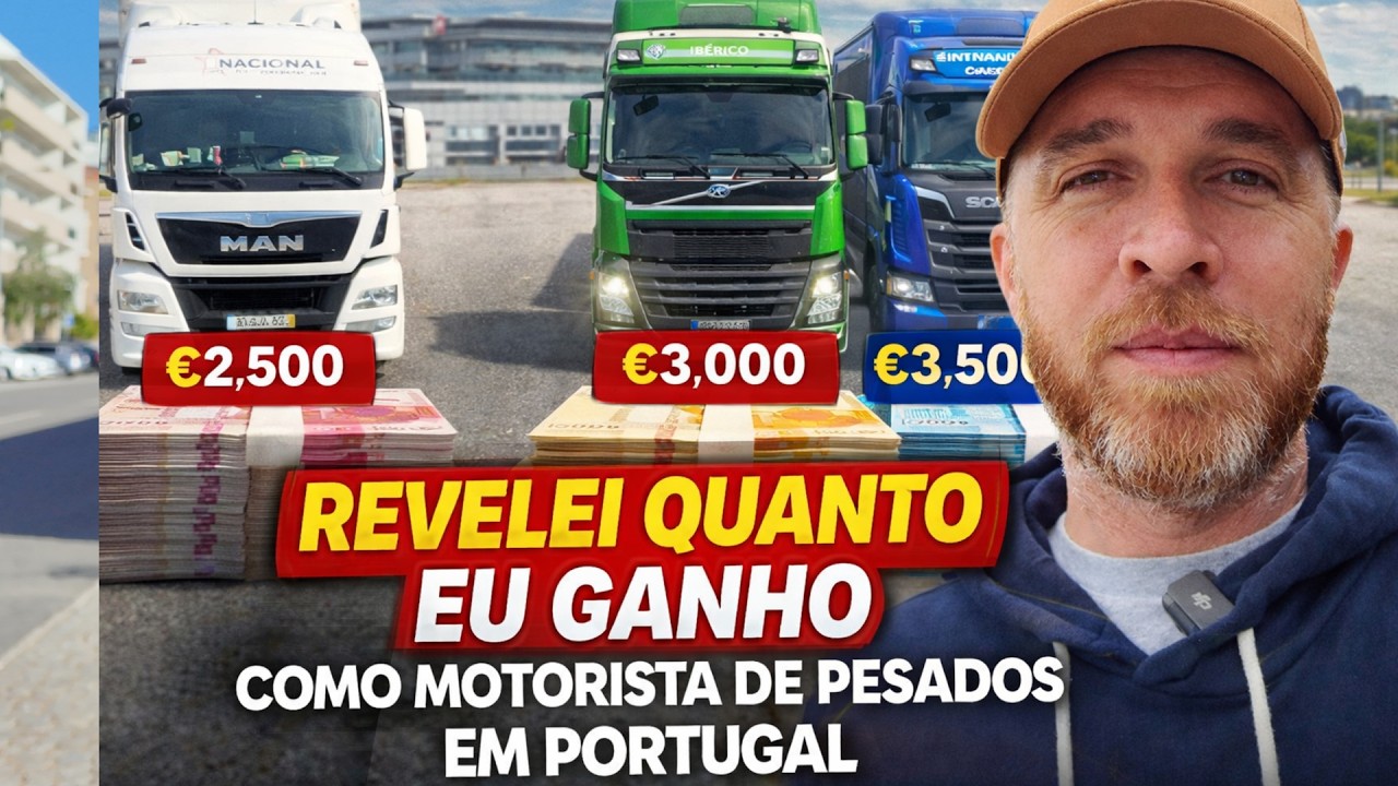 🚛 🇵🇹 QUANTO GANHA UM MOTORISTA DE CAMINHÃO EM PORTUGAL 2026?
