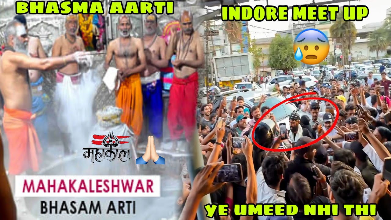 Raat ke 3 bje Bhasma Aarti😍 Rongte khade ho gye😱 Indore Meet up ne puri Road jaam kardi 😣