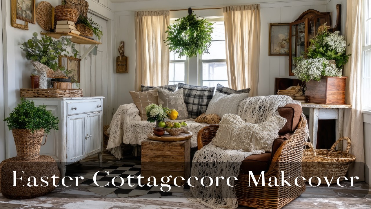 Easter Cottagecore Makeover 🌼 | Vintage Thrifted Farmhouse Decor for Small Homes & Apartments