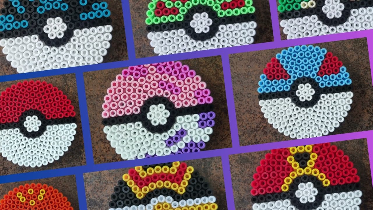 Compile Pokéball en perle de hama 4