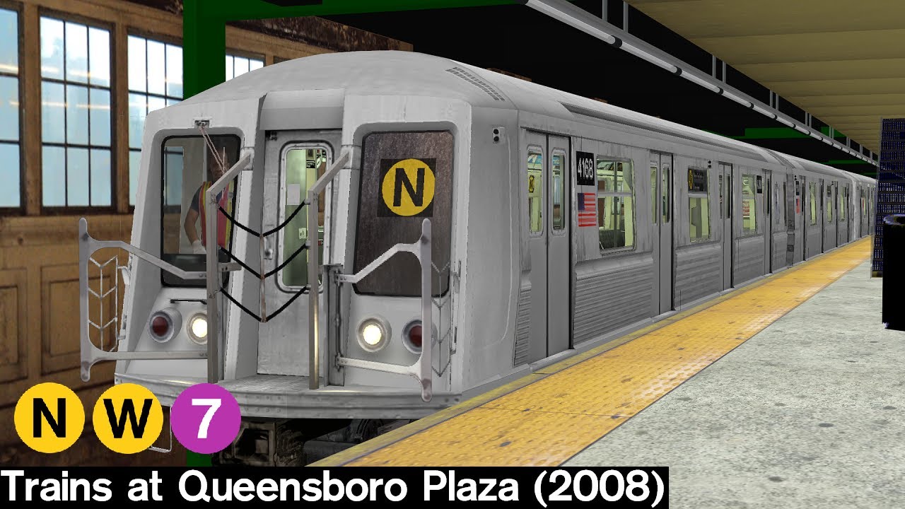 OpenBVE Virtual Railfanning: N, W and 7 Trains at Queensboro Plaza (2008)