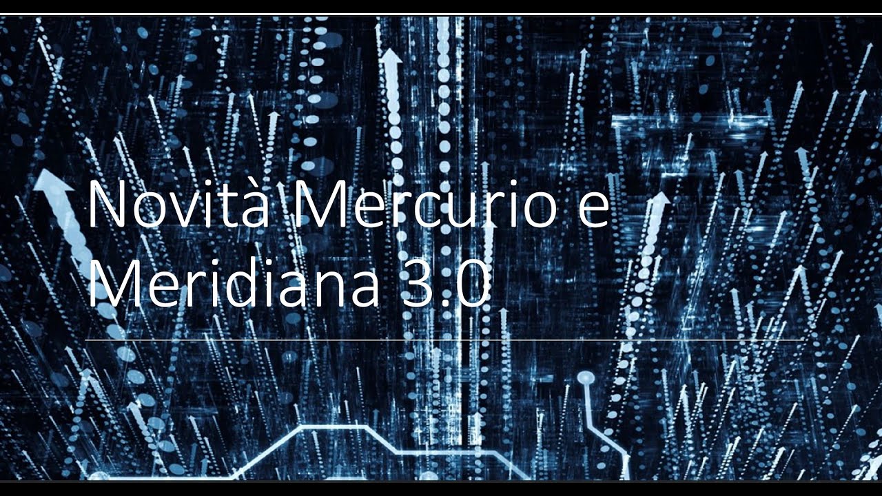 Presentazione Mercurio e Meridiana 3.0