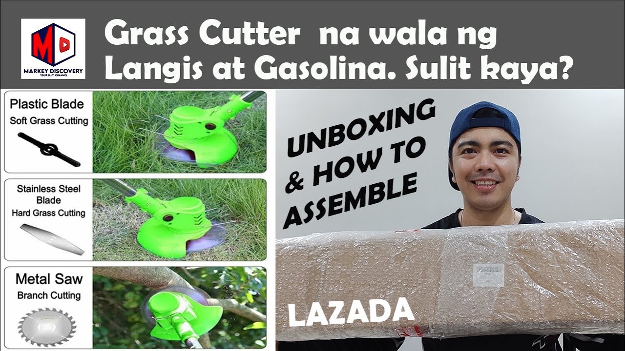 UNBOXING GRASS CUTTER | HOW TO ASSEMBLE CORDLESS ELECTRIC LAWN MOWER | LAZADA WIRELESS LAWN MOWER