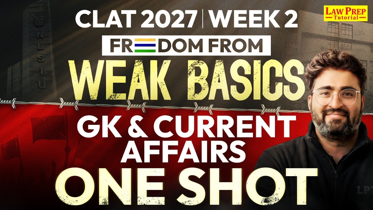 CLAT 2027 Current Affairs + GK One Shot 🔥 Complete Static GK & Current Affairs Foundation Class
