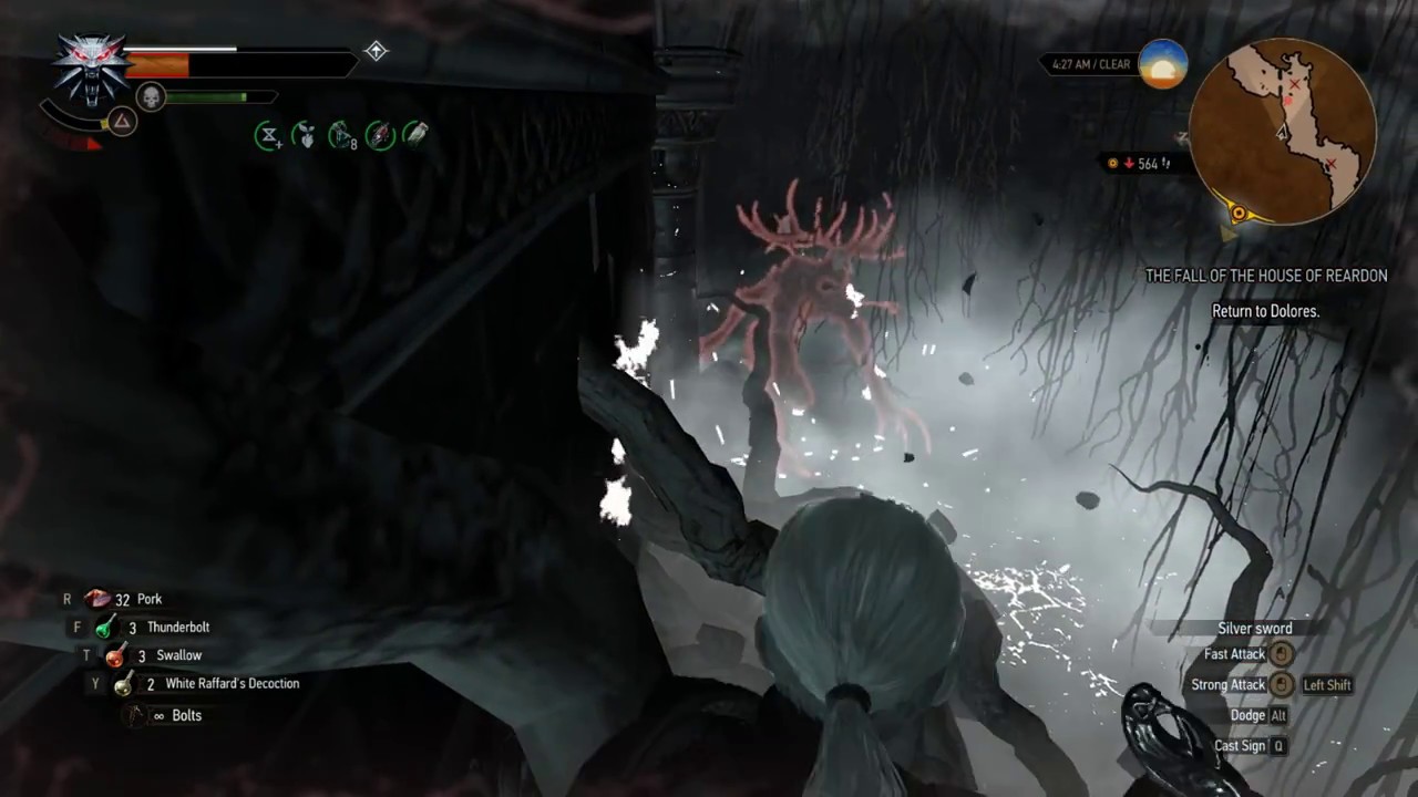 Leshen in Dragonslayer's Grotto (strange, isn't it?) weaken by gas