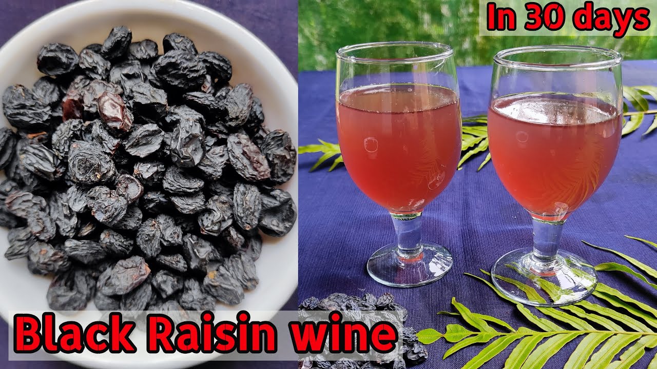 black raisin wine recipe without yeast | Homemade raisin wine | How to make wine at home from raisin