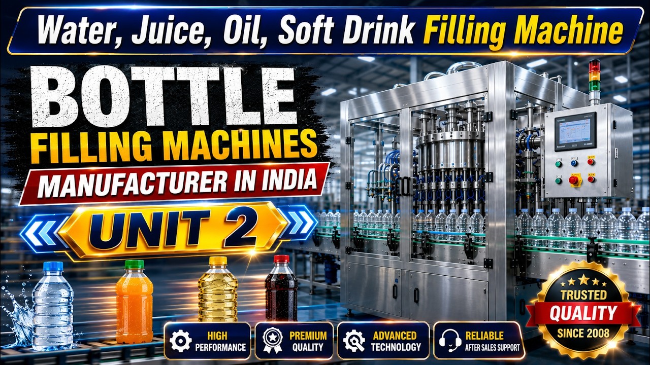 Bottle Filling Machines Manufacturer India - UNIT 2 / Water, Juice, Oil, Soft Drink Filling Machine