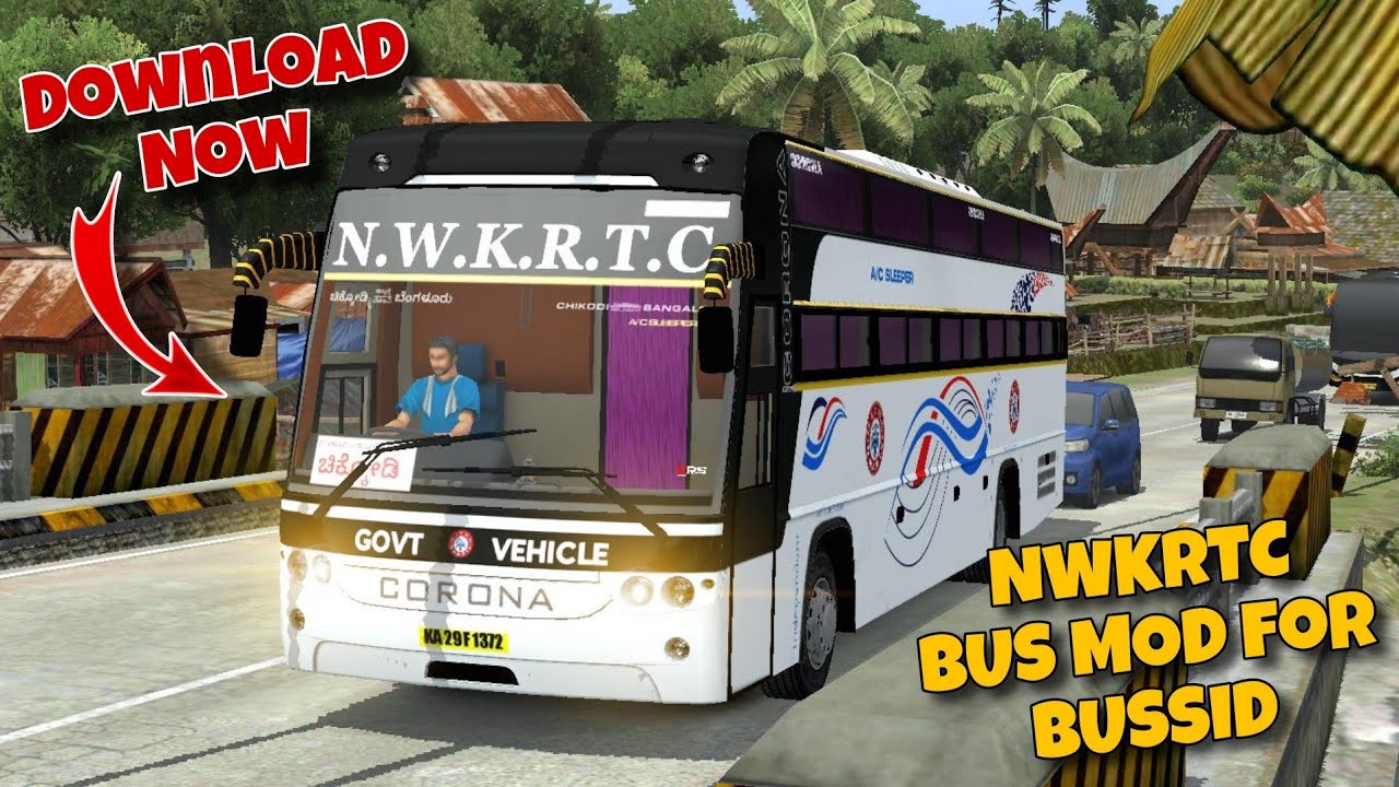 Realistic NWKRTC corona BS-3 AC sleeper bus mod for BUSSID