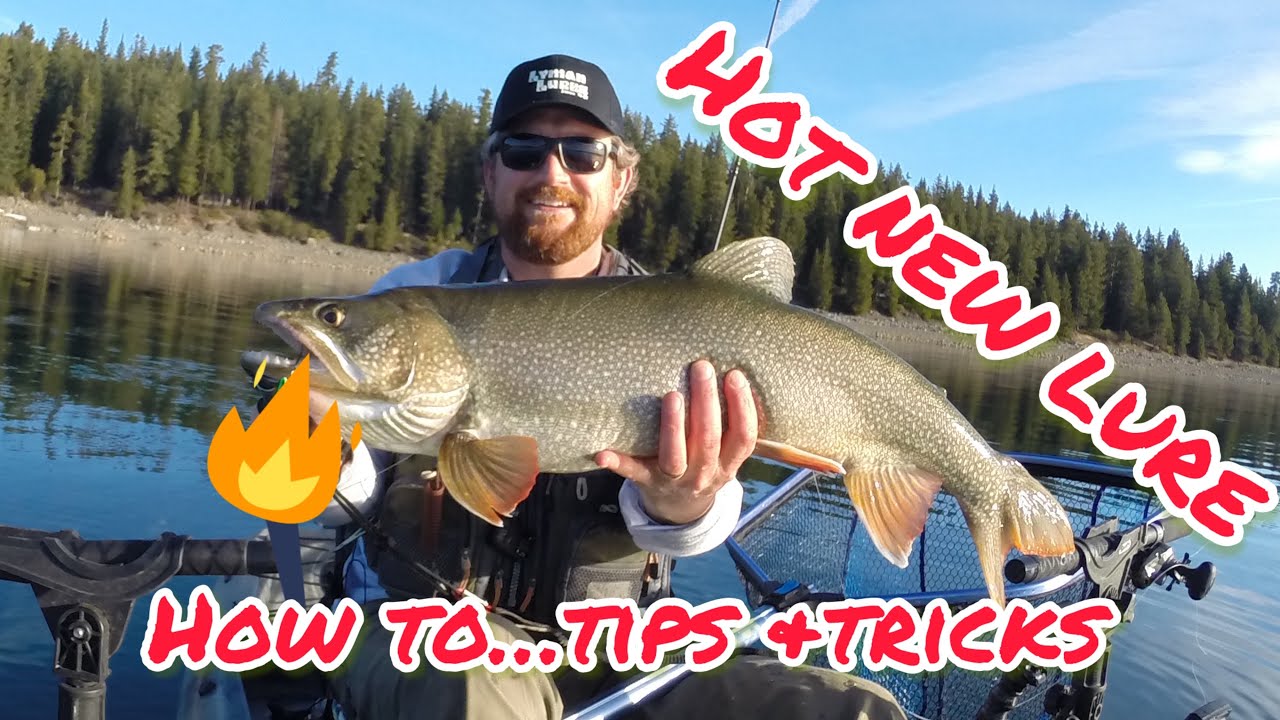 Trolling for early season Lake trout. Big trout on a brand new lure.