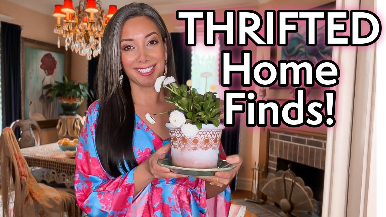 Goodwill Thrift Store Shopping - A Vintage Home Decor Haul - Decorate on a Budget for Spring Trends