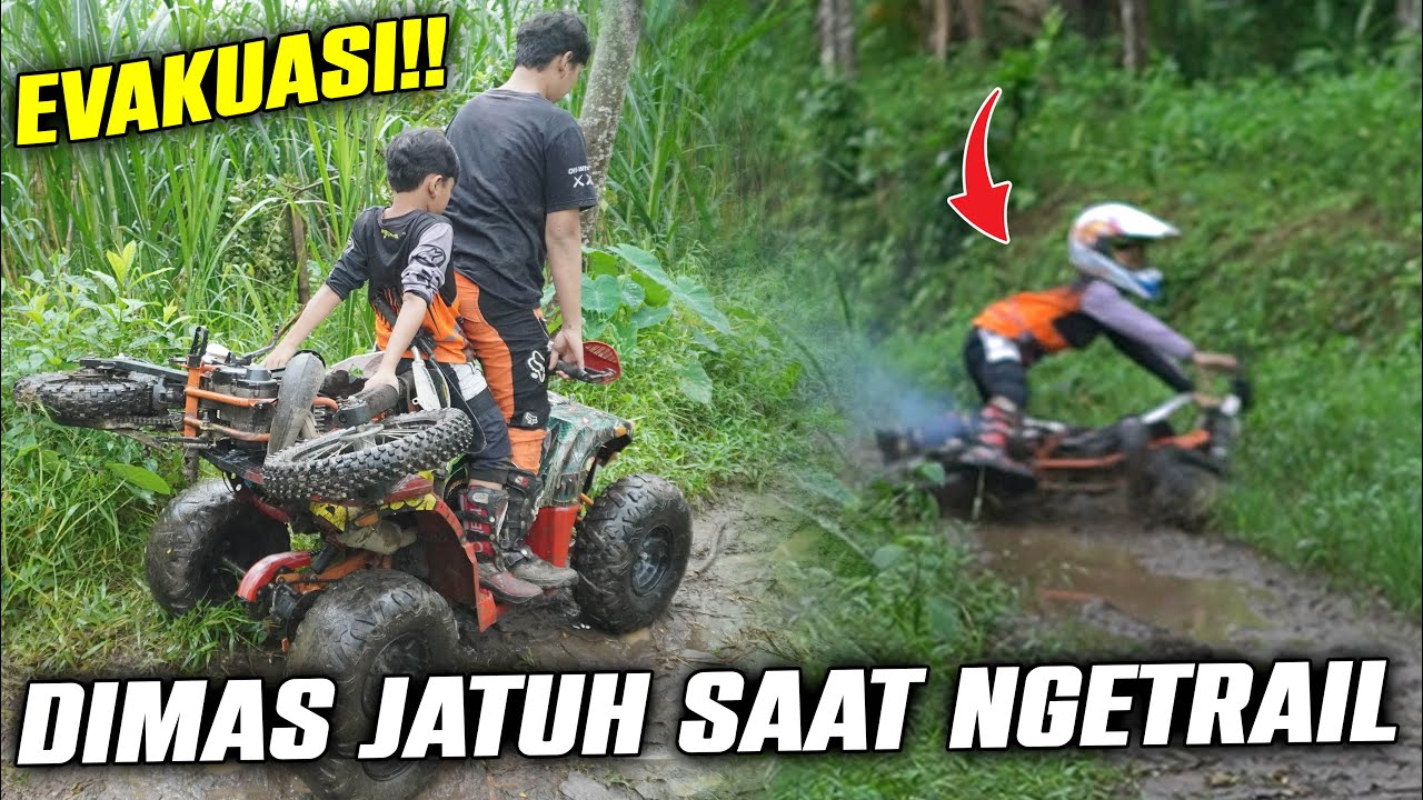 DITDIM OFFROAD!! LAGI MAIN OFFROAD DIMAS PAKAI TRAIL TERPELESET DAN JATUH, TRILNYA RUSAK!!